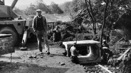 Rok 1970 - Stavba kanalizace v obci0